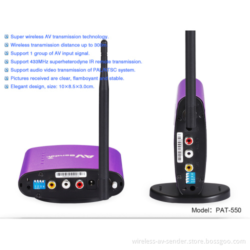 PAKITE BRAND 5.8GHZ WIRELESS 433MHZ long range wireless video transmitter WITH IR REMOTE